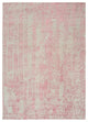 Rose Pink Jacquard Hand Loomed All Over Design Wool and Silk Rug, 9'0"x11'9"