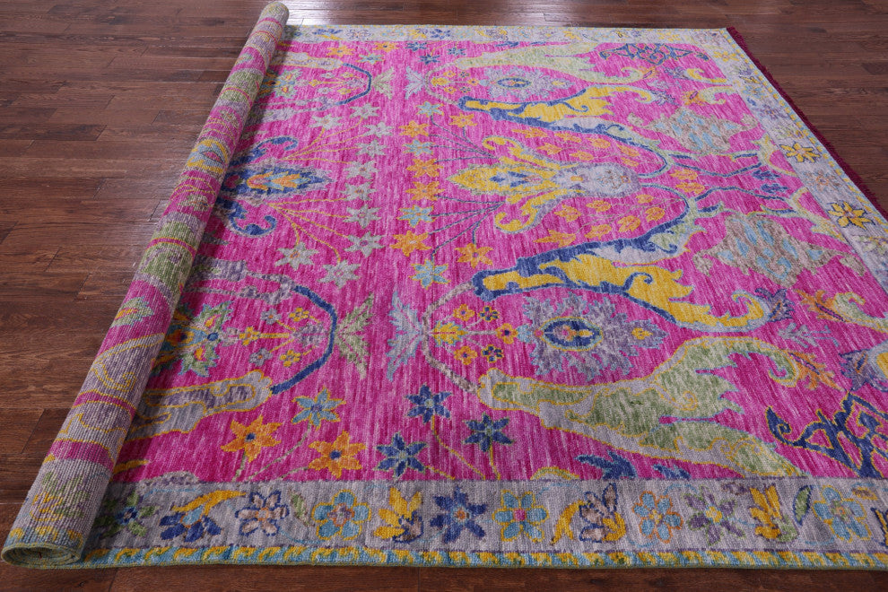 Handmade Turkish Oushak Wool Rug 9' 5" X 12' 3" - Q14947