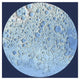 "Unmarked Decorative Topographic Map of the Moon, North Pole" Paper Art, 32"x32"