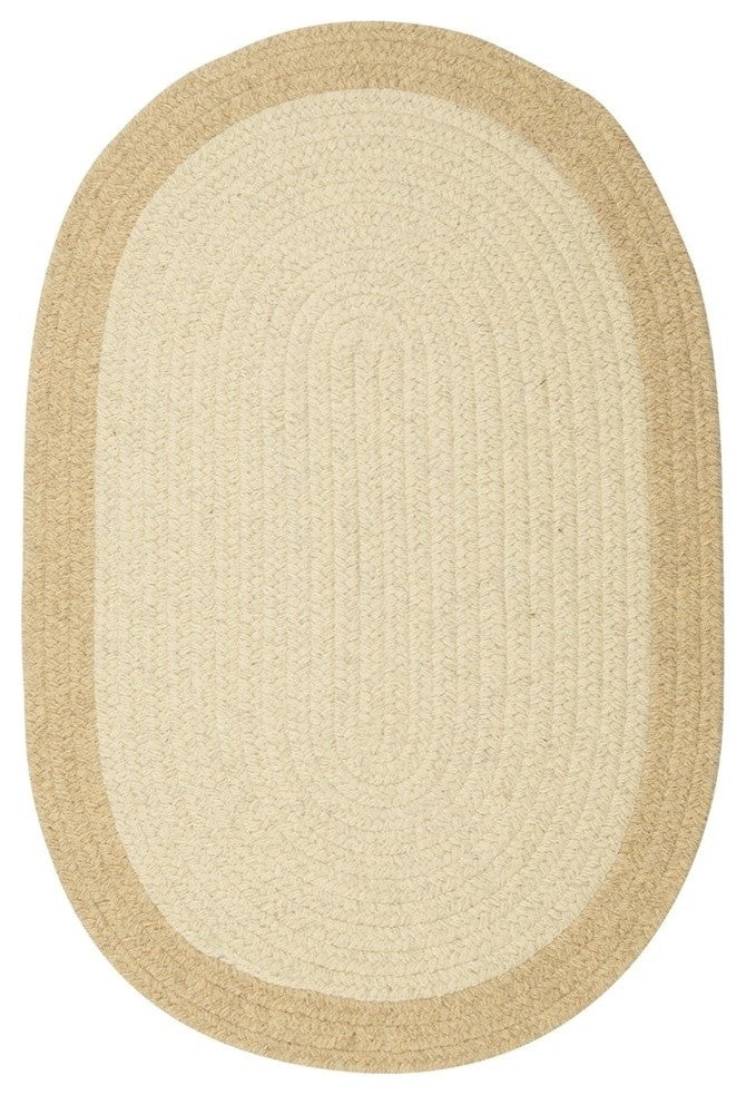 Colonial Mills Hudson HN01 Natural All-Natural/Eco Area Rug, Oval 2'x10'