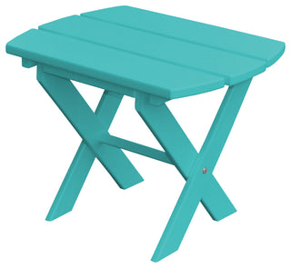 Poly Folding End Table, Aruba Blue