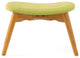 Hariata Mid-Century Modern Wingback Chair and Ottoman Set, Muted Green
