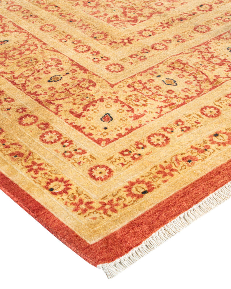 Mogul, One-of-a-Kind Hand-Knotted Area Rug, Orange, 6' 3" x 9' 2"