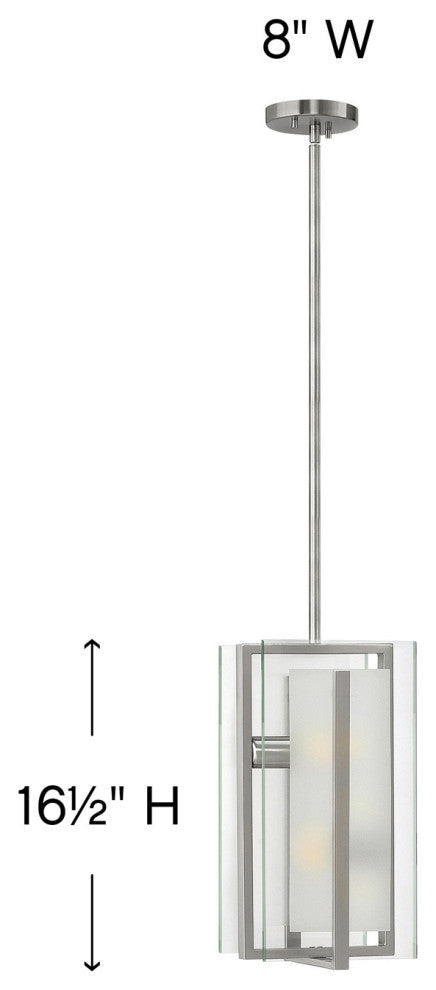 Hinkley Latitude Small Pendant, Brushed Nickel