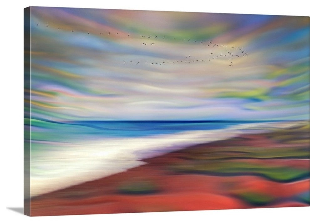 "Warm Beach" Wrapped Canvas Art Print, 48"x32"x1.5"