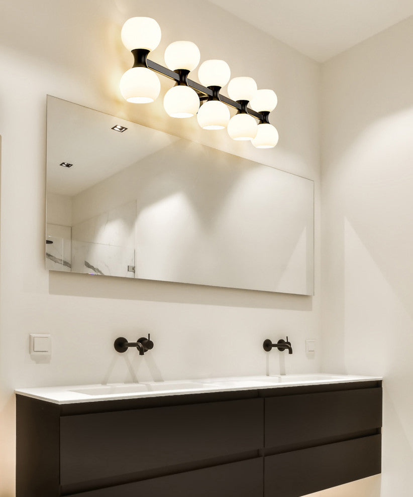 Z-LITE 10-Light Vanity, Matte Black