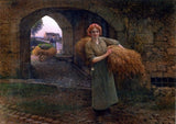Camille-Felix Bellanger Carrying the Sheaves, 18"x27" Wall Decal