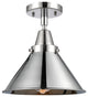 Innovations 447-1C-PC-M10-PC-LED Briarcliff 1 Light Flush Mount, Polished Chrome