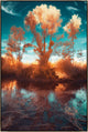 40x60 Here and Elsewhere IX, Framed Artwork, Silver
