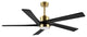 64" 5-Blade LED Ceiling Fan With Light Kit and Remote Control, Gold/Black