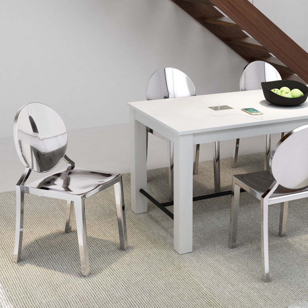 Eclipse Dining Chair, Set of 2 Stainless Steel
