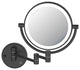 Circular LED Wall Mount Magnifying Make Up Mirror, Matte Black