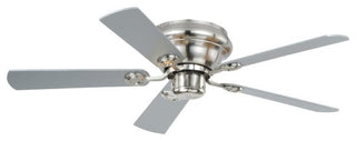 Vaxcel Expo 42" Flushmount Ceiling Fan, Satin Nickel
