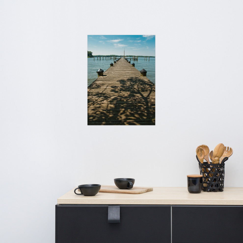 Endless Dock Landscape Photography Unframed Wall Art Print, 18" X 24"