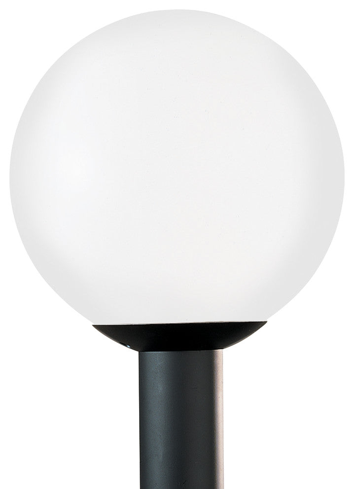 Sea Gull-Lighting Single-Light Outdoor Post Lantern, White Plastic