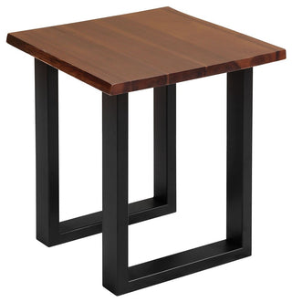 STEIN WORLD 477-021 South Loop Dark Brown and Metal Side Table