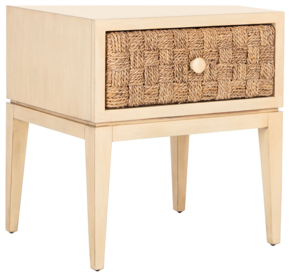 Safavieh Couture Armand Woven Wood Nightstand, Natural