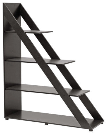 Psinta Dark Brown Modern Shelving Unit