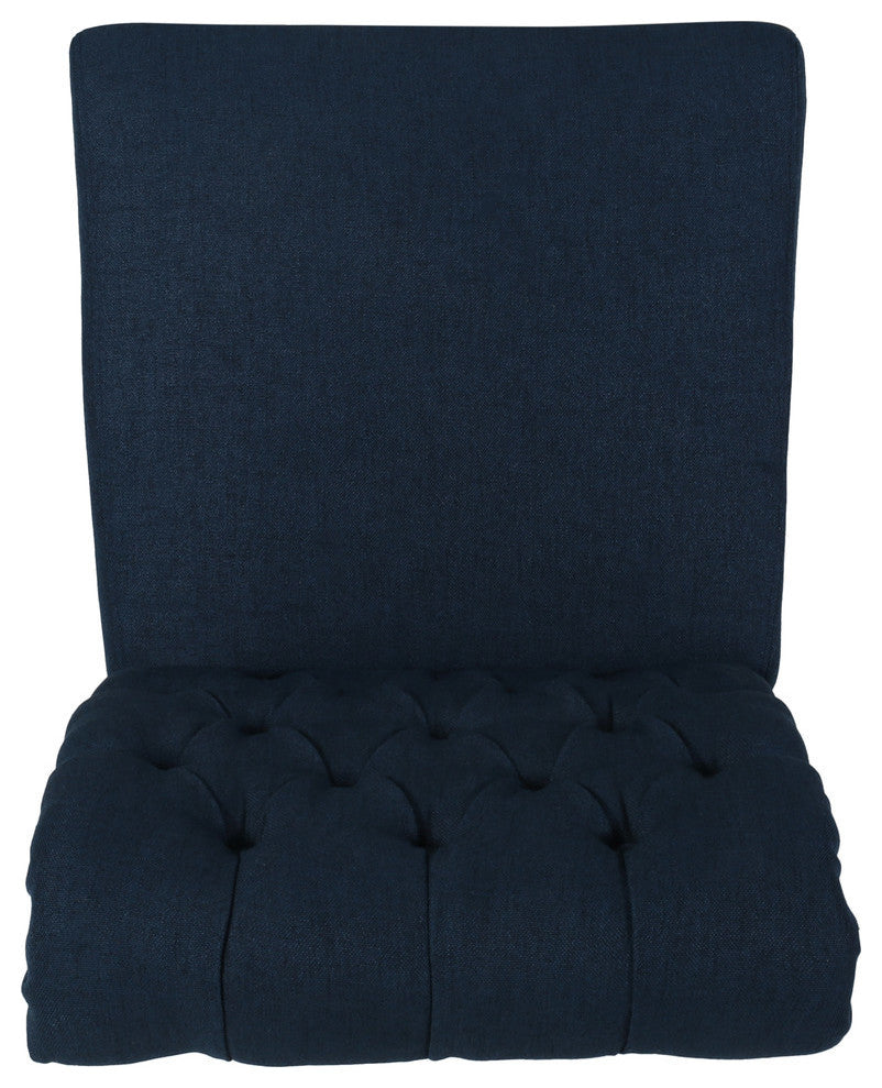 Emerson Tufted Dining Chairs, Set of 2, Navy Blue, Fabric