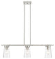 Cityview 3 Light Brushed Nickel Linear Chandelier