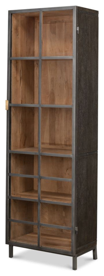 A Gem Of A Handle Display Cabinet Glass Doors Right Gray