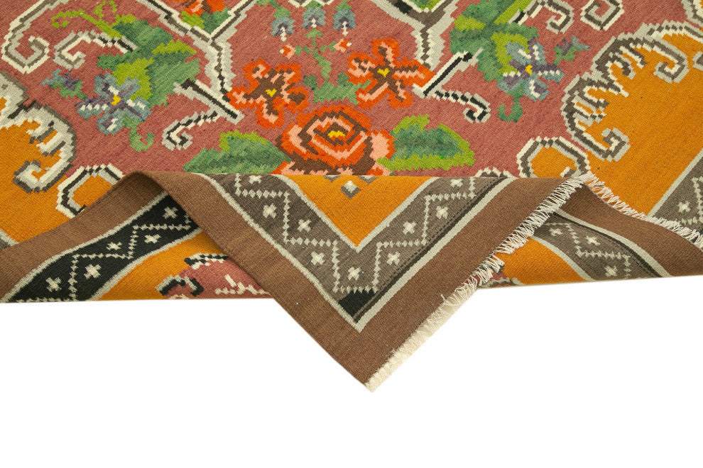 Rug N Carpet - Handmade Bessarabian 6' 7'' x 9' 4'' Unique Flatweave Kilim Rug