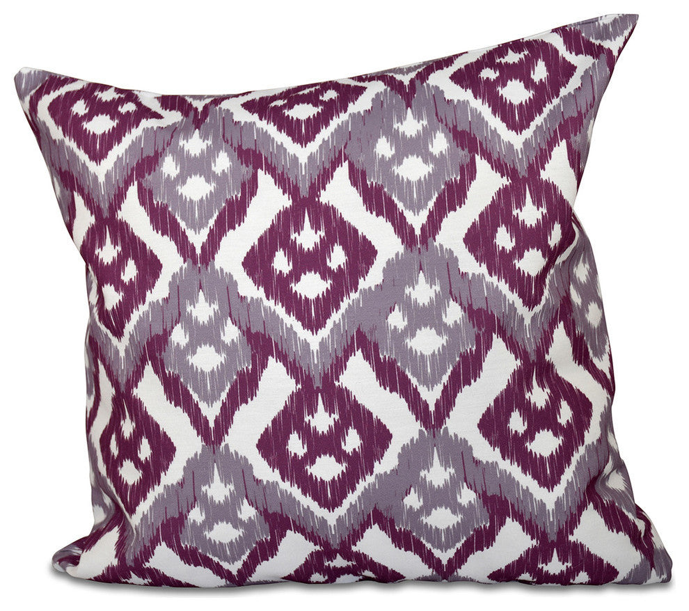 Hipster, Geometric Outdoor Pillow, Lavender, 20"x20"