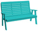 Poly Winston Garden Bench, Aruba Blue, 4 Foot
