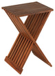 Bare Decor Leaf Folding Counterstool, Solid Teak Wood 24" high