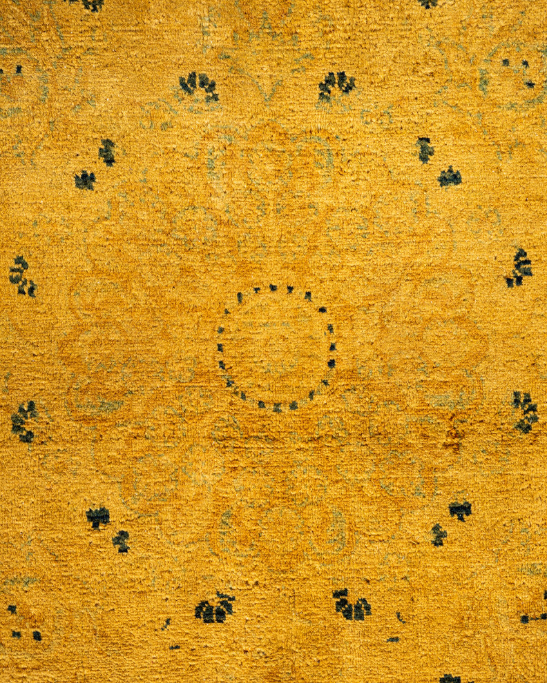 Fine Vibrance, One-of-a-Kind Hand-Knotted Area Rug Gold, 8' 0" x 10' 6"