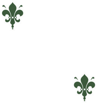 Fleur de Lys Forest Green Shelf Paper Drawer Liner, 48x24, Laminated Vinyl