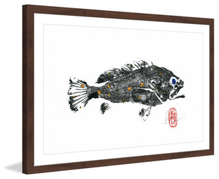 "Scamp Grouper" Framed Painting Print, 36"x24"