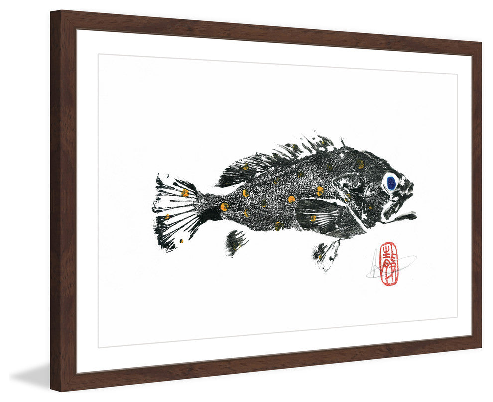 "Scamp Grouper" Framed Painting Print, 36"x24"