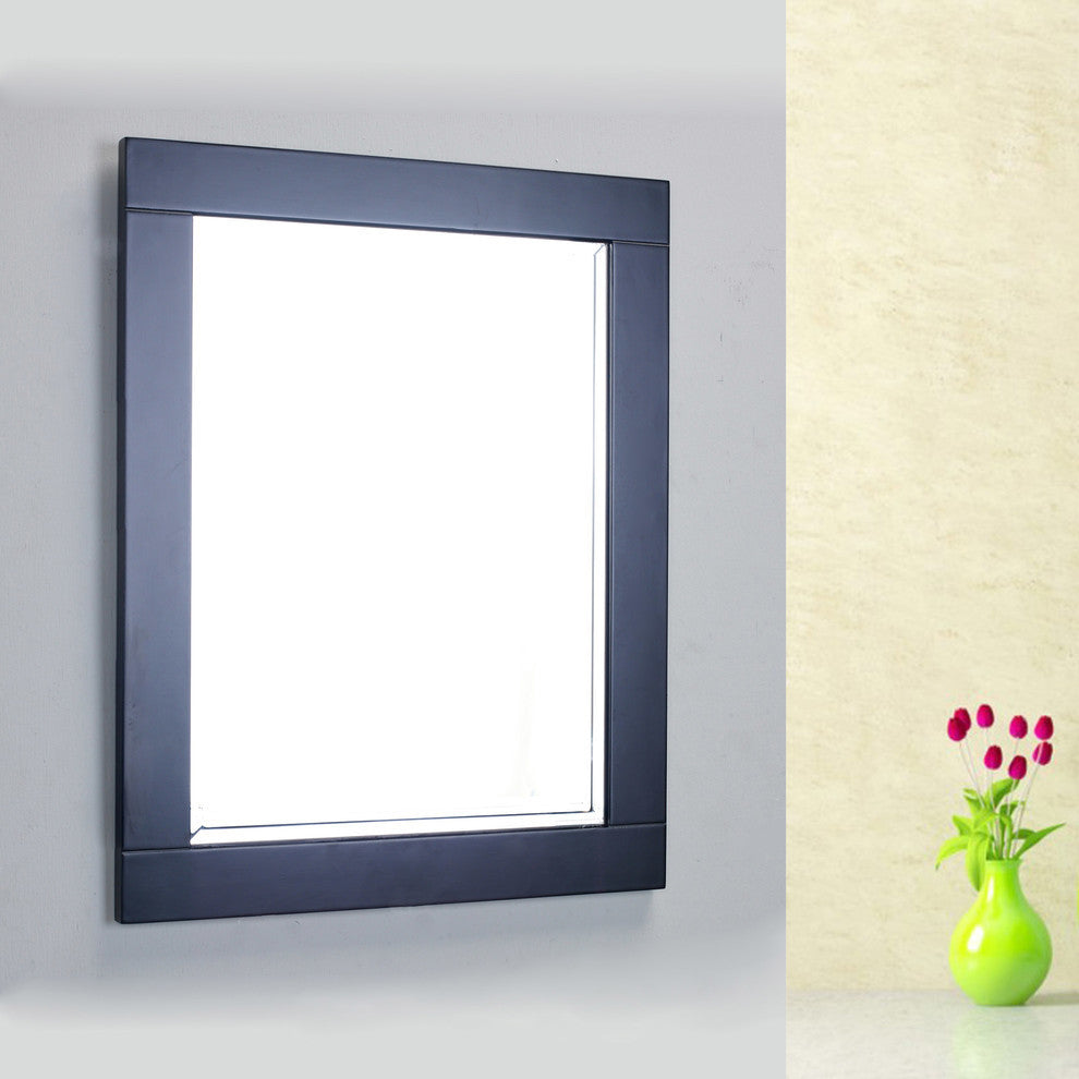 Eviva Aberdeen 24" Espresso Framed Bathroom Wall Mirror