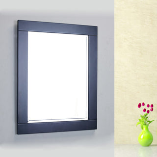 Eviva Aberdeen 24" Espresso Framed Bathroom Wall Mirror
