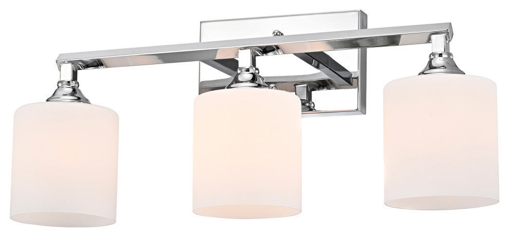 CHLOE Lighting Jane Contemporary 3-Light Bath Vanity Fixture, Chrome