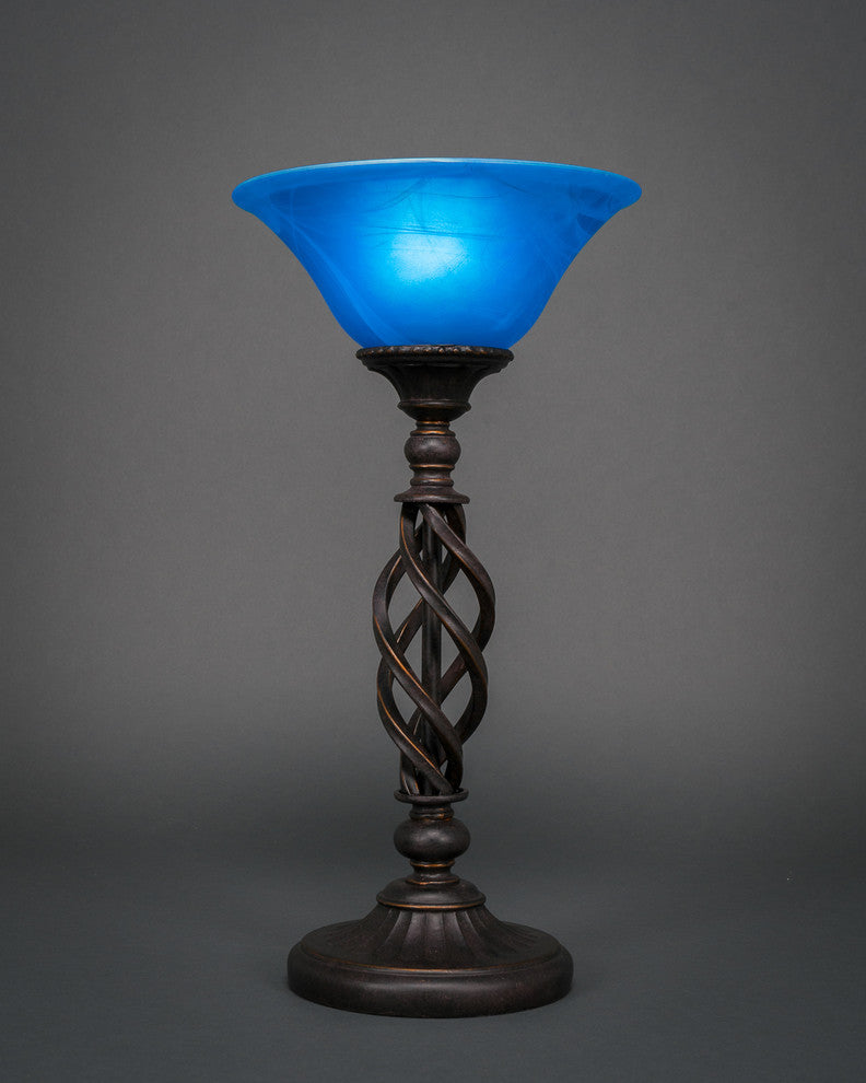 Elegante 1-Light Table Lamp, Blue Italian