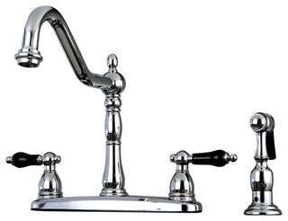 Kingston Brass Centerset Kitchen Faucet, Polished Chrome