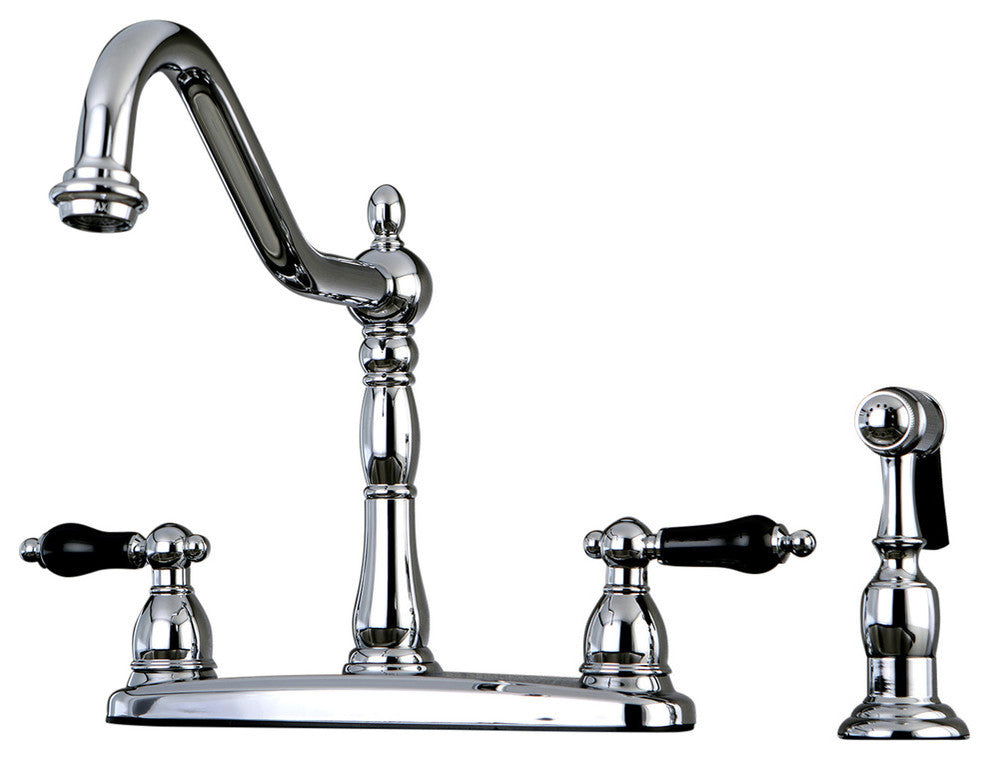 Kingston Brass Centerset Kitchen Faucet, Polished Chrome
