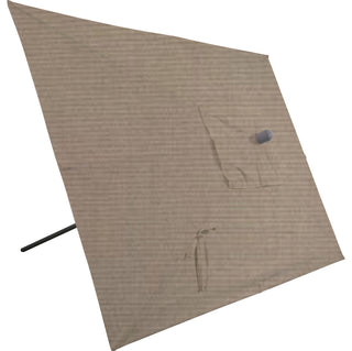 10'x6.5' Rectangular Auto Tilt Market Umbrella, Black Frame, Sunbrella, Taupe
