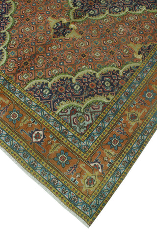 Fine Vintage Distressed Almer Rust/Navy Rug, 6'2x9'7