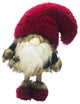 Big Red Fur Hat Cheetah Coat Gnome