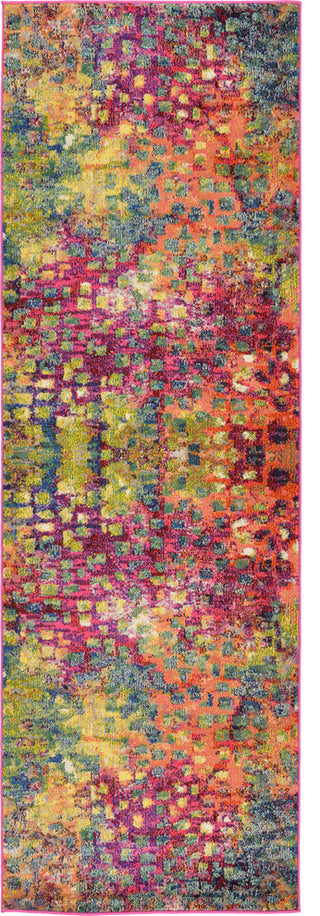 Unique Loom Multicolored Jardin Ivy 2' 7 x 8' 0 Runner Rug