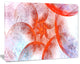 Large Red Fractal Circles, Floral Canvas Art Print, 20"x12"