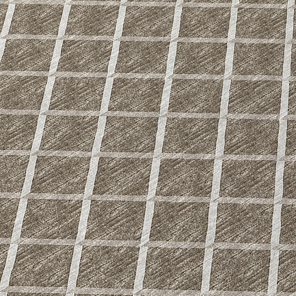 Indoor/Outdoor York YO1 Taupe Machine Washable 10' x 10' Rug