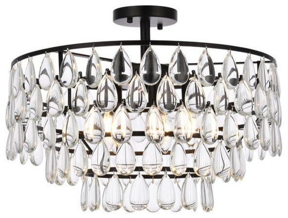 Murphy 20" Flush Mount, Black