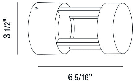 Outdoor Wall Mount LED Marine Grey 7W