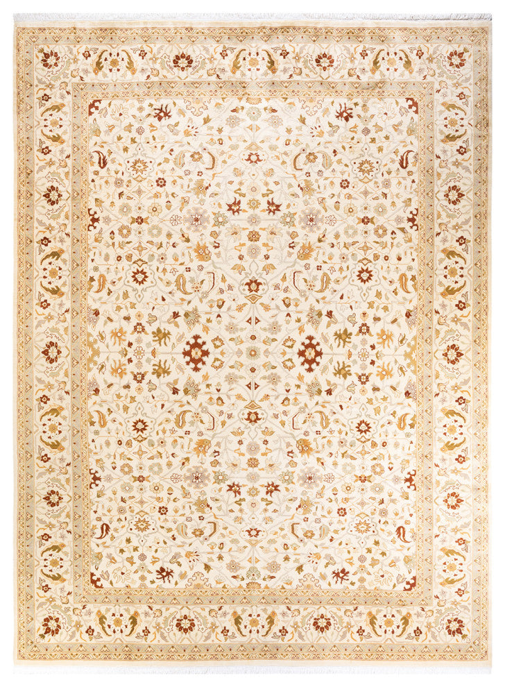Mogul, One-of-a-Kind Hand-Knotted Area Rug Ivory, 9' 1" x 12' 1"