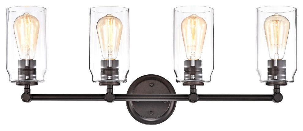 CHLOE Lighting Joyce Contemporary 4-Light Bath Vanity Fixture, Rubbed Bronze