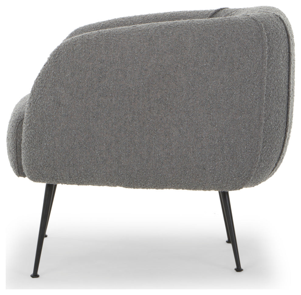 Sepli Accent Chair, Charcoal Boucle
